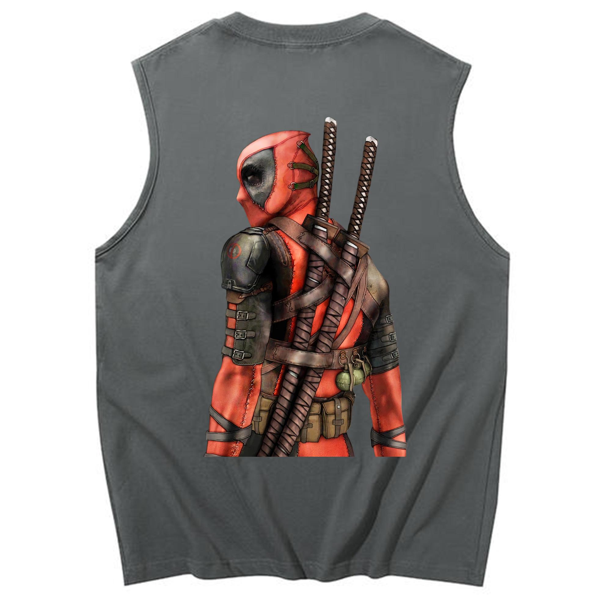 （画像用） Deadpool デッドプール コットン100％タンクトップ（背面プリント）